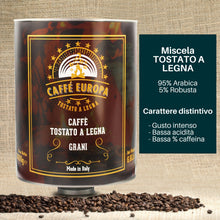 Carica l'immagine nel visualizzatore di Gallery, Caffè Europa - 3Kg Barattolo Caffè in Grani miscela Tostato a Legna