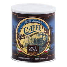 Carica l'immagine nel visualizzatore di Gallery, Caffè Europa - 250g Lattina Salva Aroma Caffè Macinato Decaffeinato 100% Arabica