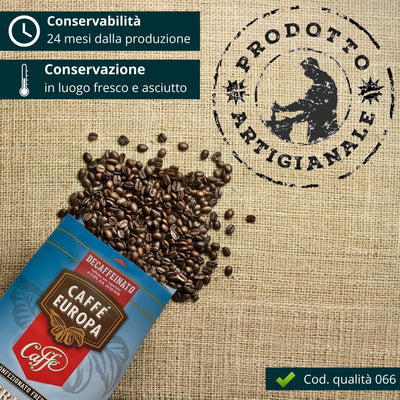 Caffè Decaffeinato Artigianale – Miscela 70% Arabica 30% Robusta