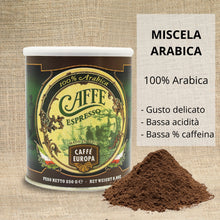 Carica l&#39;immagine nel visualizzatore di Gallery, Caffè Europa - 250g Lattina Salva Aroma Caffè Macinato per Espresso 100% Arabica
