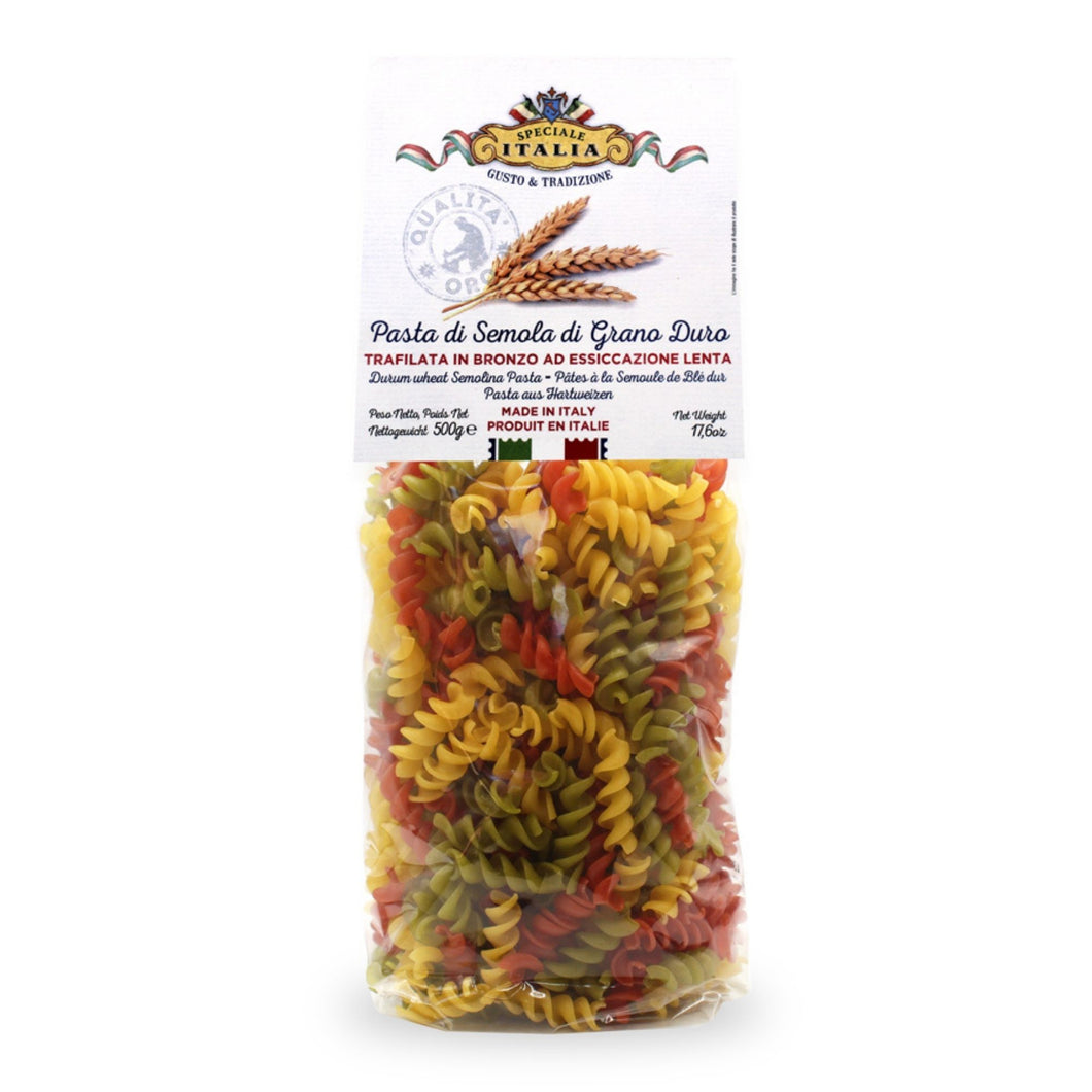 Fusilli Tricolore - Pasta Artigianale di Semola di Grano duro